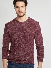 Pullover mit Zopfmuster - Männer - berry space dye Pullover mit Zopfmuster - Männer - berry space dye - 5 - TOM TAILOR