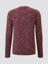 Pullover mit Zopfmuster - Männer - berry space dye Pullover mit Zopfmuster - Männer - berry space dye - 8 - TOM TAILOR