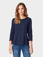 Sweater with submarine neckline - Women - Sky Captain Blue Sweater with submarine neckline - Women - Sky Captain Blue - 1 - TOM TAILOR