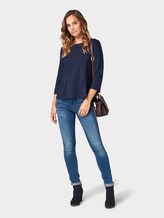 Sweater with submarine neckline - Women - Sky Captain Blue Sweater with submarine neckline - Women - Sky Captain Blue - 3 - TOM TAILOR