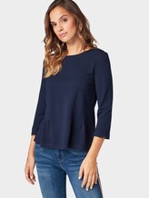 Sweater with submarine neckline - Women - Sky Captain Blue Sweater with submarine neckline - Women - Sky Captain Blue - 5 - TOM TAILOR