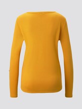 Shirt with Henley neckline - Women - Merigold Yellow Shirt with Henley neckline - Women - Merigold Yellow - 8 - TOM TAILOR