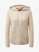 Hoody with drawstring - Women - Light Grey Melange Hoody with drawstring - Women - Light Grey Melange - 7 - TOM TAILOR
