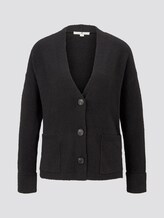 Gebreid jack in boucle-look - Vrouwen - Deep Black Gebreid jack in boucle-look - Vrouwen - Deep Black - 7 - TOM TAILOR