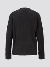 Gebreid jack in boucle-look - Vrouwen - Deep Black Gebreid jack in boucle-look - Vrouwen - Deep Black - 8 - TOM TAILOR