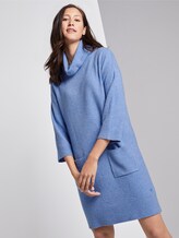 Strickkleid in Boucle-Optik - Frauen - sea blue melange Strickkleid in Boucle-Optik - Frauen - sea blue melange - 5 - TOM TAILOR