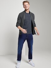 Strukturiertes T-shirt - Männer - navy white mock twist Strukturiertes T-shirt - Männer - navy white mock twist - 3 - TOM TAILOR