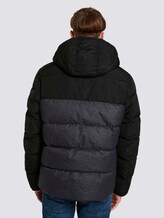 Puffer jacket with hood - Men - grey check print Puffer jacket with hood - Men - grey check print - 2 - TOM TAILOR Denim