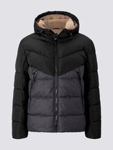 Puffer jacket with hood - Men - grey check print Puffer jacket with hood - Men - grey check print - 7 - TOM TAILOR Denim