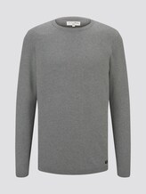 Gebreide trui met een fijne structuur - Mannen - Heather Grey Melange Gebreide trui met een fijne structuur - Mannen - Heather Grey Melange - 7 - TOM TAILOR Denim