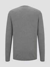 Gebreide trui met een fijne structuur - Mannen - Heather Grey Melange Gebreide trui met een fijne structuur - Mannen - Heather Grey Melange - 8 - TOM TAILOR Denim