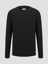 Strickpullover mit feiner Struktur - Männer - Black Strickpullover mit feiner Struktur - Männer - Black - 7 - TOM TAILOR Denim