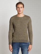 Strukturierter Pullover - Männer - navy mouline structure Strukturierter Pullover - Männer - navy mouline structure - 1 - TOM TAILOR