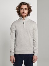 Pullover mit Rollkragen - Männer - offwhite fine stripe Pullover mit Rollkragen - Männer - offwhite fine stripe - 1 - TOM TAILOR