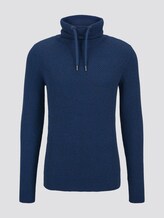 Strukturierter Hoodie - Männer - blue mouline structure Strukturierter Hoodie - Männer - blue mouline structure - 7 - TOM TAILOR