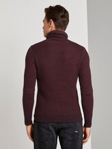 Strukturierter Hoodie - Männer - navy red mouline structure Strukturierter Hoodie - Männer - navy red mouline structure - 2 - TOM TAILOR