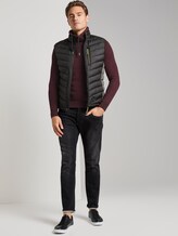 Strukturierter Hoodie - Männer - navy red mouline structure Strukturierter Hoodie - Männer - navy red mouline structure - 3 - TOM TAILOR