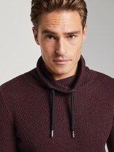 Strukturierter Hoodie - Männer - navy red mouline structure Strukturierter Hoodie - Männer - navy red mouline structure - 9 - TOM TAILOR