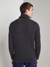 Strukturierter Hoodie - Männer - black mouline structure Strukturierter Hoodie - Männer - black mouline structure - 2 - TOM TAILOR