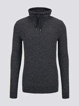 Strukturierter Hoodie - Männer - black mouline structure Strukturierter Hoodie - Männer - black mouline structure - 7 - TOM TAILOR