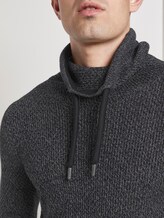 Strukturierter Hoodie - Männer - black mouline structure Strukturierter Hoodie - Männer - black mouline structure - 9 - TOM TAILOR