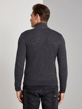 Strukturierter Cardigan - Männer - black mouline structure Strukturierter Cardigan - Männer - black mouline structure - 2 - TOM TAILOR
