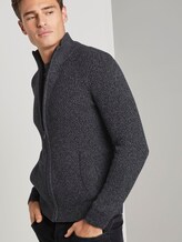 Strukturierter Cardigan - Männer - black mouline structure Strukturierter Cardigan - Männer - black mouline structure - 5 - TOM TAILOR