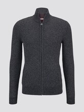Strukturierter Cardigan - Männer - black mouline structure Strukturierter Cardigan - Männer - black mouline structure - 7 - TOM TAILOR