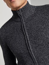 Strukturierter Cardigan - Männer - black mouline structure Strukturierter Cardigan - Männer - black mouline structure - 9 - TOM TAILOR