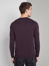 gestreifter Pullover - Männer - burgundy fine stripe gestreifter Pullover - Männer - burgundy fine stripe - 2 - TOM TAILOR