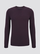 gestreifter Pullover - Männer - burgundy fine stripe gestreifter Pullover - Männer - burgundy fine stripe - 7 - TOM TAILOR