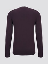gestreifter Pullover - Männer - burgundy fine stripe gestreifter Pullover - Männer - burgundy fine stripe - 8 - TOM TAILOR
