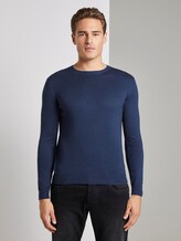 gestreifter Pullover - Männer - blue fine stripe gestreifter Pullover - Männer - blue fine stripe - 1 - TOM TAILOR