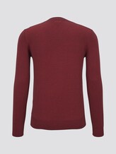 gestreifter Pullover - Männer - red fine stripe gestreifter Pullover - Männer - red fine stripe - 8 - TOM TAILOR
