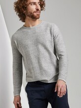 Strukturiertes Sweatshirt - Männer - off white grey heather melange Strukturiertes Sweatshirt - Männer - off white grey heather melange - 5 - TOM TAILOR