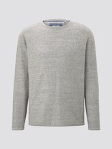 Strukturiertes Sweatshirt - Männer - off white grey heather melange Strukturiertes Sweatshirt - Männer - off white grey heather melange - 7 - TOM TAILOR