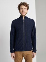 Strukturierter Cardigan - Männer - navy grey heather melange Strukturierter Cardigan - Männer - navy grey heather melange - 1 - TOM TAILOR