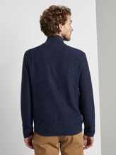 Strukturierter Cardigan - Männer - navy grey heather melange Strukturierter Cardigan - Männer - navy grey heather melange - 2 - TOM TAILOR