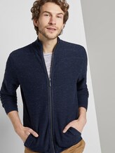 Strukturierter Cardigan - Männer - navy grey heather melange Strukturierter Cardigan - Männer - navy grey heather melange - 5 - TOM TAILOR