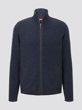 Strukturierter Cardigan - Männer - navy grey heather melange Strukturierter Cardigan - Männer - navy grey heather melange - 7 - TOM TAILOR