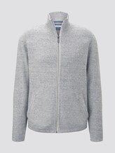 Strukturierter Cardigan - Männer - off white grey heather melange Strukturierter Cardigan - Männer - off white grey heather melange - 7 - TOM TAILOR