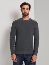 Pullover mit Rundhalsausschnitt - Männer - Cyber Grey Pullover mit Rundhalsausschnitt - Männer - Cyber Grey - 1 - TOM TAILOR