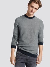Pullover in Jacquard Optik - Männer - blue two toned jacquard Pullover in Jacquard Optik - Männer - blue two toned jacquard - 5 - TOM TAILOR Denim