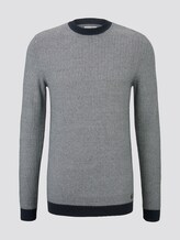Pullover in Jacquard Optik - Männer - blue two toned jacquard Pullover in Jacquard Optik - Männer - blue two toned jacquard - 7 - TOM TAILOR Denim