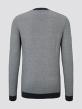 Pullover in Jacquard Optik - Männer - blue two toned jacquard Pullover in Jacquard Optik - Männer - blue two toned jacquard - 8 - TOM TAILOR Denim