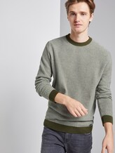 Pullover in Jacquard Optik - Männer - khaki two toned jacquard Pullover in Jacquard Optik - Männer - khaki two toned jacquard - 5 - TOM TAILOR Denim