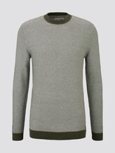 Pullover in Jacquard Optik - Männer - khaki two toned jacquard Pullover in Jacquard Optik - Männer - khaki two toned jacquard - 7 - TOM TAILOR Denim