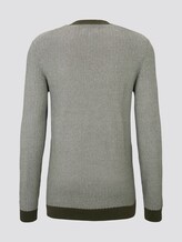 Pullover in Jacquard Optik - Männer - khaki two toned jacquard Pullover in Jacquard Optik - Männer - khaki two toned jacquard - 8 - TOM TAILOR Denim