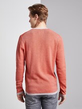 strukturierter Pullover - Männer - red striped structure strukturierter Pullover - Männer - red striped structure - 2 - TOM TAILOR Denim