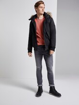 strukturierter Pullover - Männer - red striped structure strukturierter Pullover - Männer - red striped structure - 3 - TOM TAILOR Denim